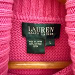 Ralph Lauren lauren  Pink Turtleneck Cotton Sweater Japan Large Preppy Photo 3