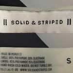 Solid & Striped The Zoe One Piece Swimsuit Black Blue White Size Small V Neck Photo 9