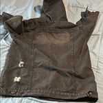 Womens Black Jean Jacket with Faux Fur lining Brown Size XL Photo 6