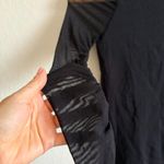 Free People Intimately Seamless Black Mesh Scrunch Long Sleeve Top Womens Small Photo 6