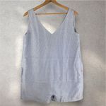 NEW Lunya Resort Linen Silk Romper‎ Blue Striped Sz M Loungewear Sleepwear $198 Size M Photo 2