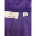 Quacker Factory  Purple Velour Striped Sequin jacket Photo 8