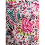 Debbie Katz inez Zara pink floral midi wrap sheer summer resort dress XS Photo 7