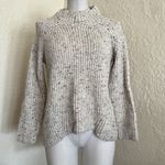 Madewell Donegal Northfield Mock Neck Sweater Snow Bunny Ivory Marl Wool Blend Photo 3