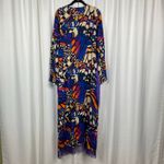 Nasty Gal  Blue&Purple Butterfly Print Fringe Open Front Duster Kimono Sz.4 Photo 5