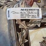 Oscar de la Renta Vintage  Couture 100% Silk Scarf Accessory Street Musty Smell Photo 3
