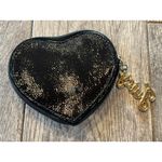 Juicy Couture Black Patent Faux Leather Zip Around Heart Shaped Coin Purse NWOT Photo 4