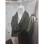 Sparkle Knit Infinity Scarf Metallic Black Gold Glam Evening Accessory Photo 1