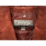 Wilson's Leather Red Suede Blazer Coat Buttons Women's Large L Photo 2