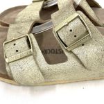 Birkenstock Arizona Sandal Washed Metallic Cream Gold Crackle Neutral Size EU 41 Photo 2