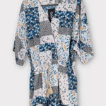 GiGio Blue and Pink Patchwork Boho Short Romper NWT Size Small GiGio Boho Romper Photo 0