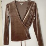 Madewell Velvet Ballet Wrap long sleeve Top XS Photo 0