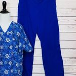 Scrubstar Blue Winter Snowflakes Medical Scrubs Set Size Medium Scrub Top & Pants Photo 14