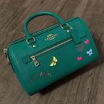 Coach Brand New Green Rowan SatcheL Diary Embroidery Bag Photo 1