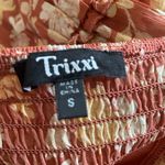 Trixxi Rust and Cream Smocked Dress Photo 4