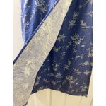 L.L.Bean Vintage 1980s  Linen Floral Wrap Skirt Blue Floral Pattern Size 6 Photo 2