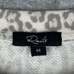 Rails Shirt Womens Medium Gray Cheetah Alice Sweatshirt Casual Basic Edgy Grunge Photo 5