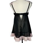 Seductive Wear by Cinema Etoile Large Babydoll Nightie Lingerie Sheer Pleated Black Photo 4