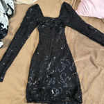 Black Sequence Hoco Dress Size XS Photo 0