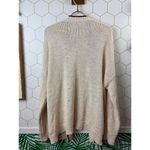 J.Crew Cream Cardigan Beach Sweater with Navy Contrasting Trim - Size - Large Photo 2