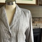 Eileen Fisher  Gray Blazer Lightweight Linen-Blend Photo 2
