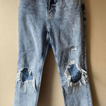 We The Free High Rise Raw Hem Cropped Straight Leg Jean Women's Size 28 Photo 0