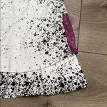 Lucky in Love City Graffiti Splatter Ruched Tennis Skirt Skort White Purple XS Photo 3