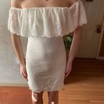White Strapless Lace Dress Photo 0
