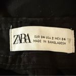ZARA  Pants Women Black Cotton Cargo Pants Streetwear SZ 2 26X31 Photo 6