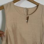 Chic Sleeveless Beige Top with Side Tie Tan Size M Photo 2