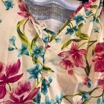 Nine West White Floral Tank Top Size Medium Photo 4