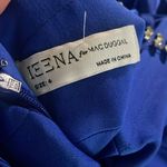 Mac Duggal  Rhinestone-Strap Satin Mini Dress Indigo Photo 5