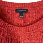 Talbots Burnt Orange Cable Knit Sweater Dress Gold Button Detail Size XL Photo 5