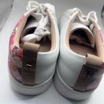 Ted Baker London floral leather upper lace up sneaker shoes white size 8.5 Photo 5