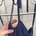 Forever 21 Women's Halter Midi Dress Blue Party Cocktail Size S Photo 1