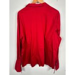 Lane Bryant 22/24 Womens Button Down Shirt Top Red Long Sleeves Cotton Spandex C Photo 10