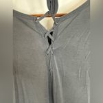 Mote, gray, drop waist, tunic top, short sleeve, lace up back M Gray Size M Photo 5