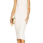 Likely Carmona Halter Bodycon Midi Dress Cream Tan Womens Size 12 Photo 0