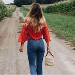 Faithfull the Brand Faithful the Brand Rosario red white floral wrap boho bohemian crop cropped top Photo 6