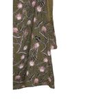 Entro  Women's Top Floral Sheer Lace Cold Shoulder Flare Sleeves Green/Pink Small Photo 5