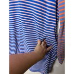 Lands' End Fleece Quarter Zip Colorful Striped Women's Long Sleeve Dress XLP Photo 3