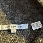 eight eight eight Sweater Poncho Size Medium Grey Wool Blend Warm Cozycore Knit Photo 3