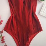 red Lace Up Padded Lingerie/ Body Suit Size M Photo 0