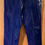 Pyro New York Y2K Violet Purple Vinyl Straight Leg Pants Rave Style Size 28" Photo 0