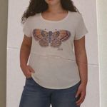 Lucky Brand Size XL Women's Butterfly Graphic T-Shirt, Marshmallow. New Photo 7
