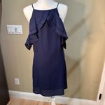Nordstrom Dee Elly Shoulder Detail Swing A Line Dress Navy - size Large Photo 6