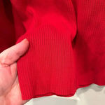 Pendleton  Red Turtleneck Sweater Ribbed Cotton Vintage Made in Hong Kong Large P Photo 2