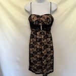 Onyx Nite Lace Overlay Dress Sz 4 Black Nude Lined Babydoll Bling Whimsigoth Y2K Photo 15