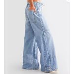 Free People We The Free Curvy Outlaw Wide Leg Pants in Drizzle | NWOT Photo 9