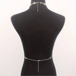 Faux Pearl Tassel Pendant Body Chain Full Of Shiny Rhinestone Body Chain Jewelry Photo 8